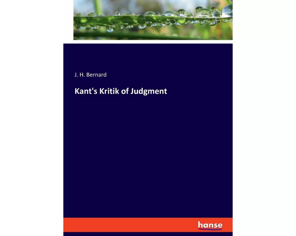 Kant's Kritik of Judgment