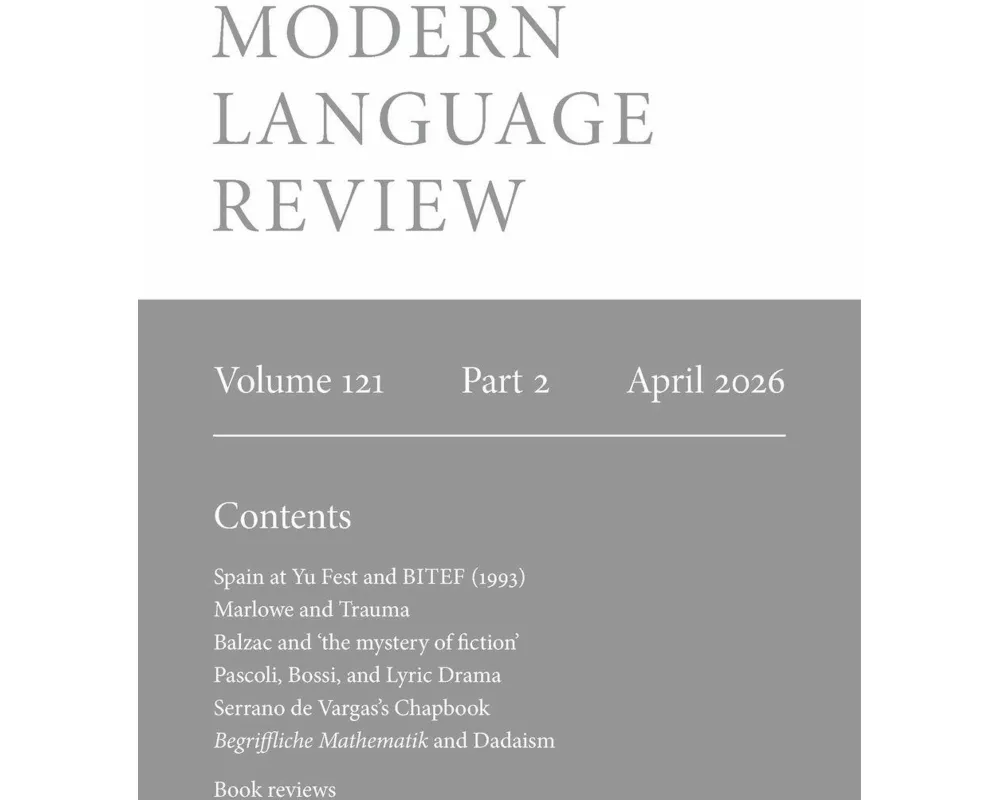Modern Language Review (121.2) April 2026