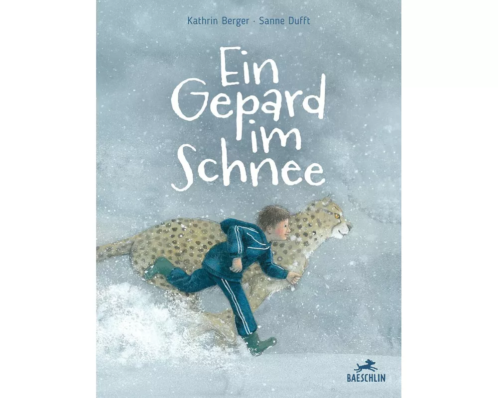 Ein Gepard im Schnee