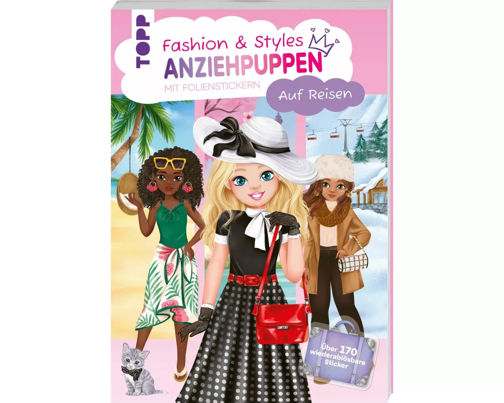 Fashion & Styles: Anziehpuppen mit Folienstickern. Auf Reisen