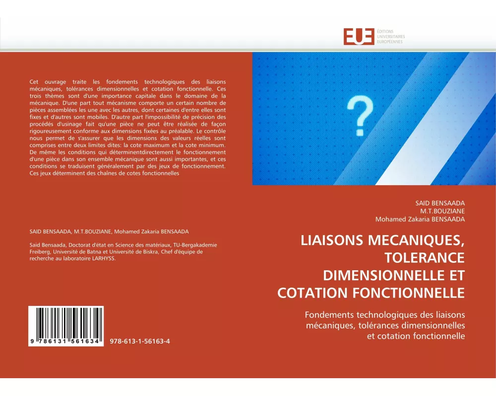 Liaisons Mecaniques, Tolerance Dimensionnelle Et Cotation Fonctionnelle