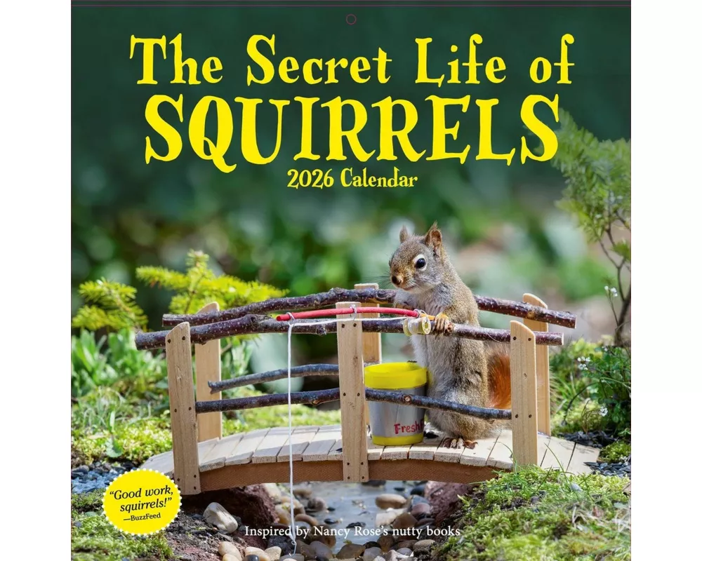 Secret Life of Squirrels Wall Calendar 2026
