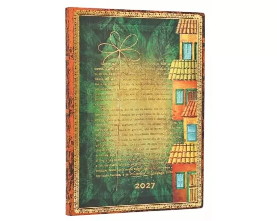 2027 Garcia Marquez, One Hundred Years of Solitude (Embellished Manuscripts Collection) Midi 12-Month Softcover Dayplanner (Elastic Band Closure) Hori