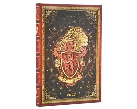 2027 Gryffindor Diary (Harry Potter Collection) Mini 12-Month Hardcover Dayplanner (Elastic Band Closure) Verso