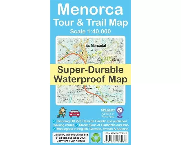 Menorca Tour & Trail Super-Durable Map (8th edition)