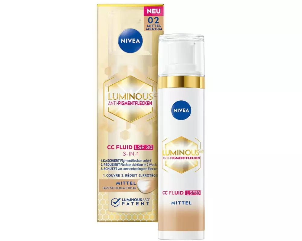 NIVEA CC Cream Cellular Luminous630 3-in-1 LSF30 Medium