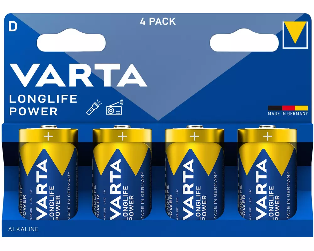 Varta Batterie Longlife Power D , 4 Stück