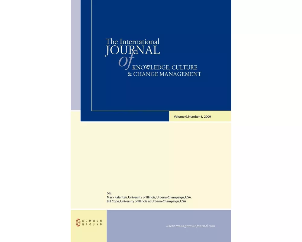 The International Journal of Knowledge, Culture and Change Management