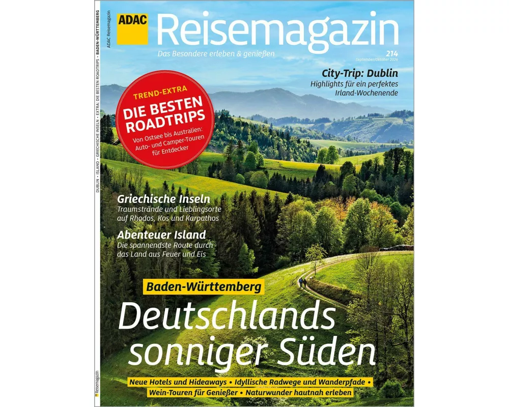 ADAC Reisemagazin mit Titelthema Deutschlands sonniger Süden - Baden-Württemberg