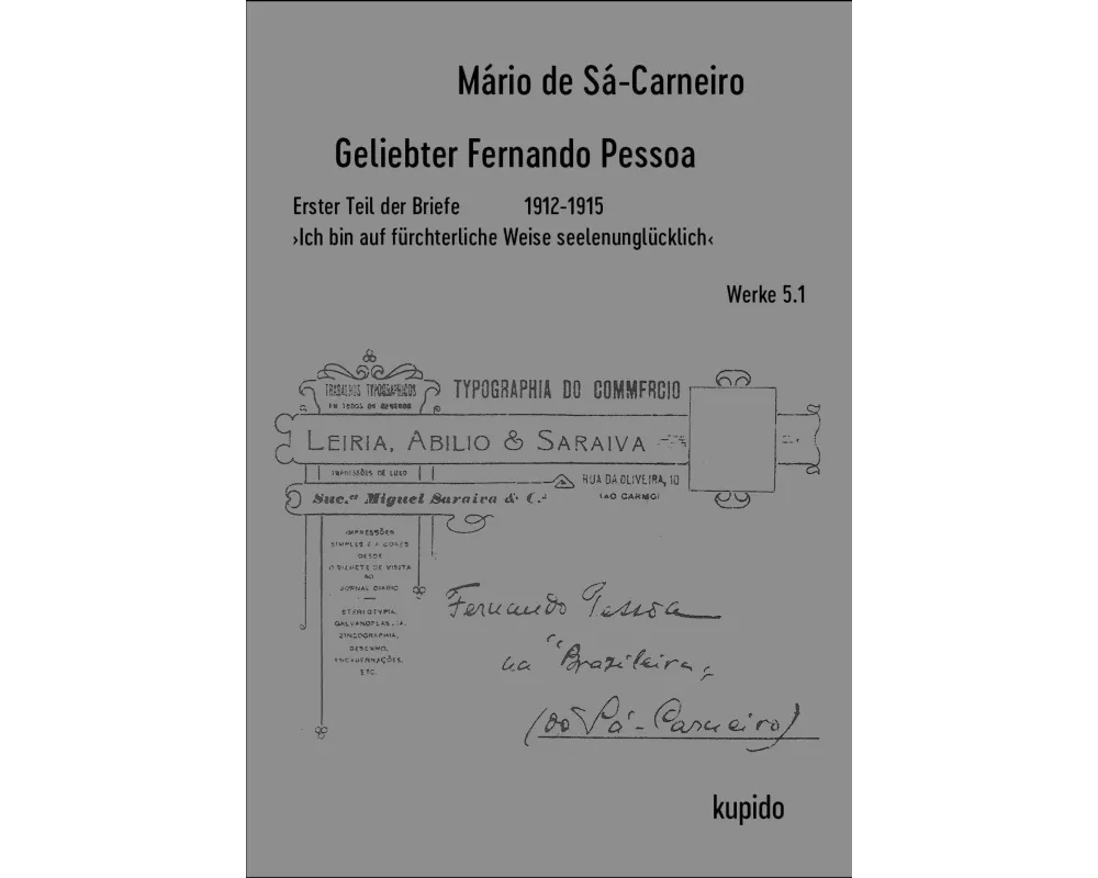 Geliebter Fernando Pessoa Erster und Zweiter Teil der Briefe 1912-1916