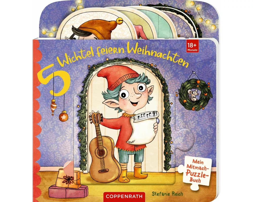 Mein Mitmach-Puzzle-Buch: 5 Wichtel feiern Weihnachten