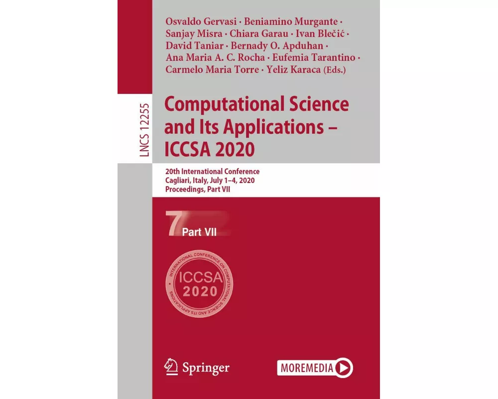 Computational Science and Its Applications - ICCSA 2020