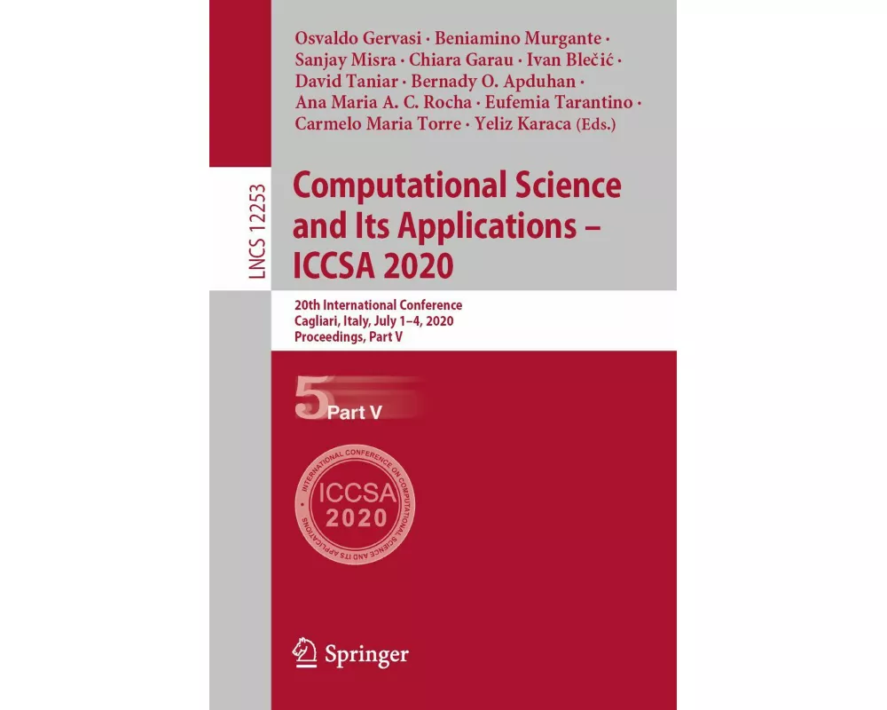 Computational Science and Its Applications - ICCSA 2020