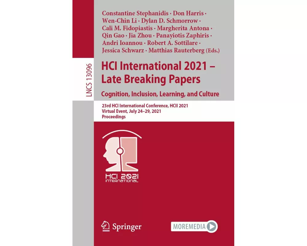 HCI International 2021 - Late Breaking Papers: Cognition, Inclusion, Learning, and Culture