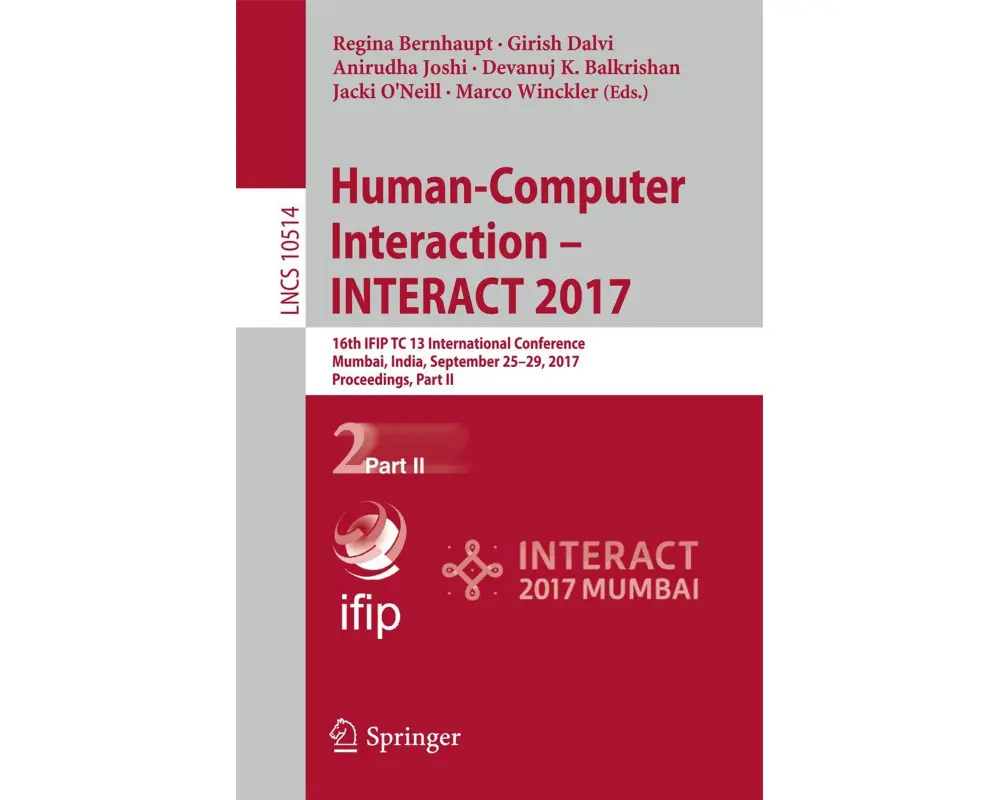 Human-Computer Interaction - INTERACT 2017