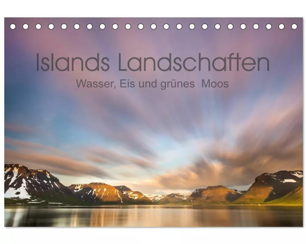 Islands Landschaften - Wasser, Eis und grünes Moos (Tischkalender 2026 DIN A5 quer), CALVENDO Monatskalender