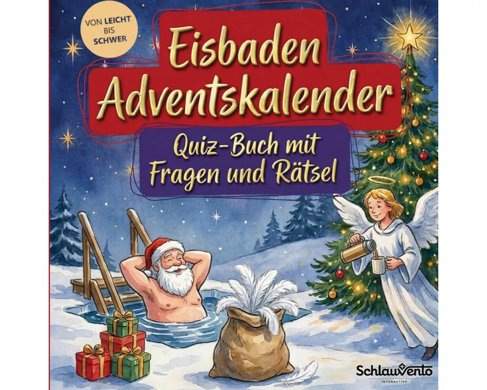 Eisbaden-Adventskalender: Quiz-Buch mit Fragen und Rätsel