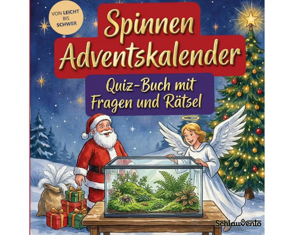 Spinnen-Adventskalender: Quiz-Buch mit Fragen und Rätsel
