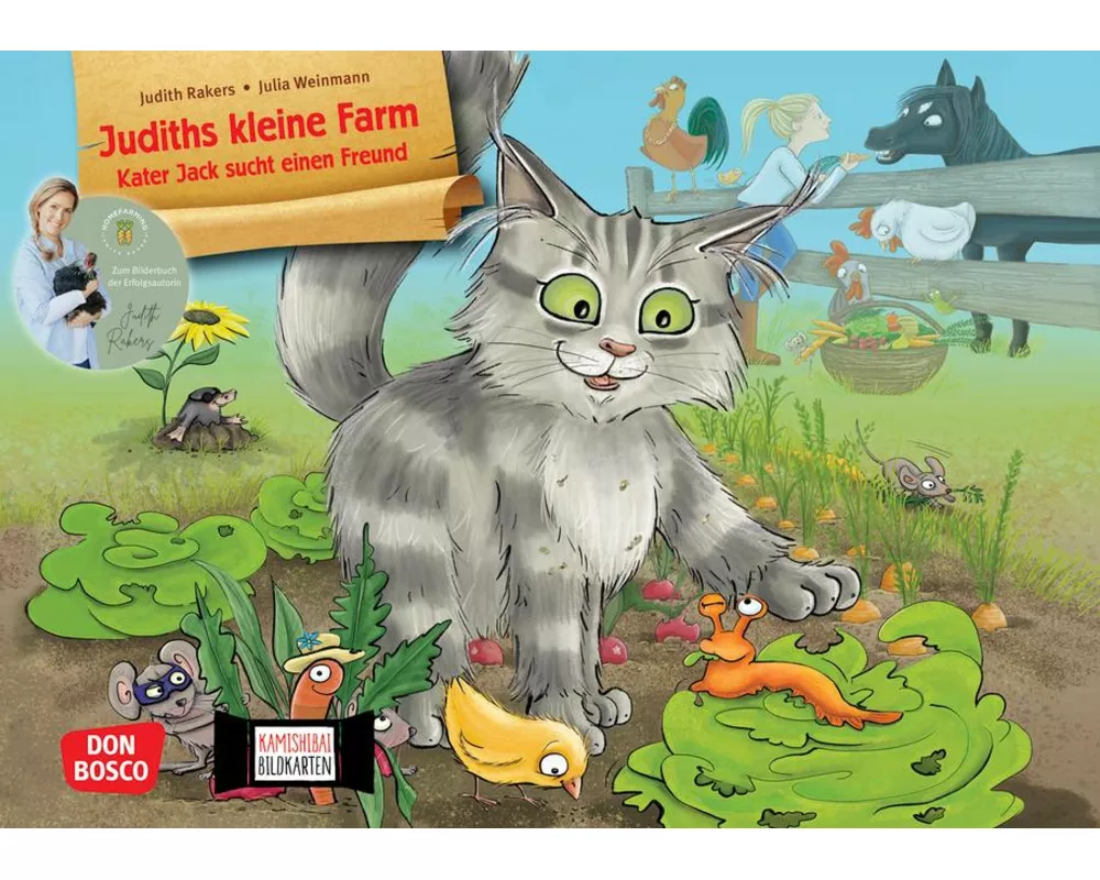 Judiths kleine Farm. Kater Jack sucht einen Freund. Kamishibai Bildkartenset