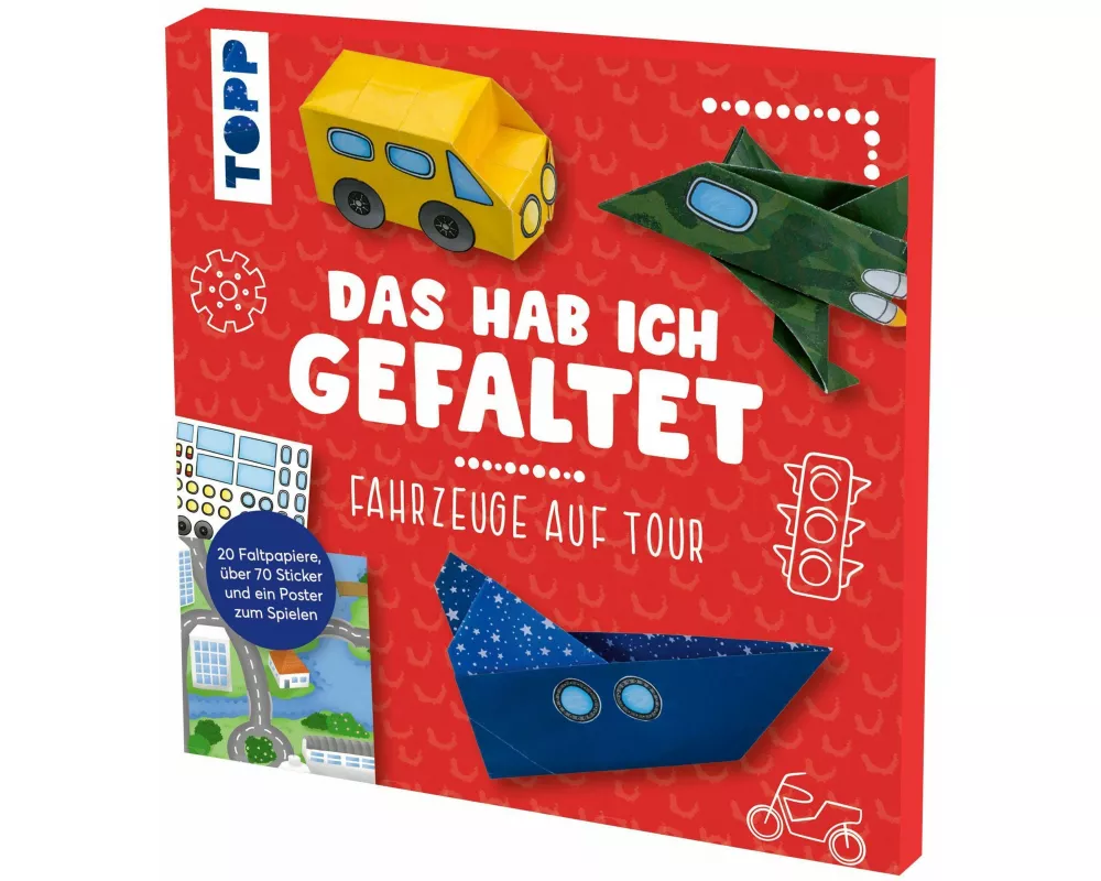 Das hab ich gefaltet Mini-Papierset - Fahrzeuge auf Tour