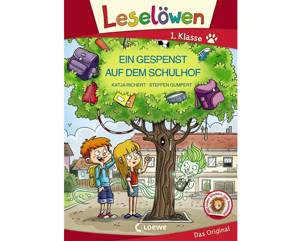 Leselöwen 1. Klasse - Ein Gespenst auf dem Schulhof (Großbuchstabenausgabe)
