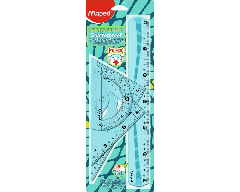 MAPED Lineal Set ass. 380116/2443045 Maped Flex 4tlg.