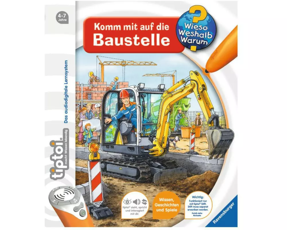 tiptoi Lernbuch WWW Komm mit auf die Baustelle