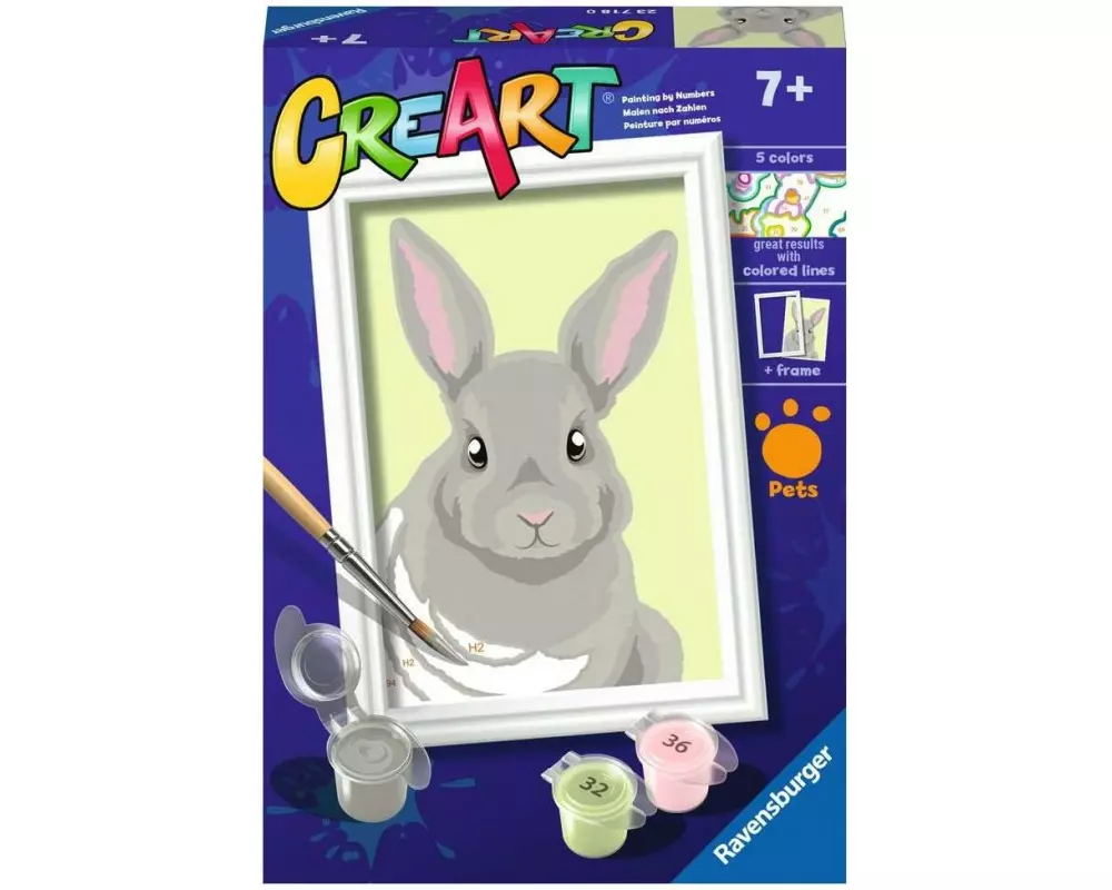 Ravensburger Malen nach Zahlen Graues Kaninchen