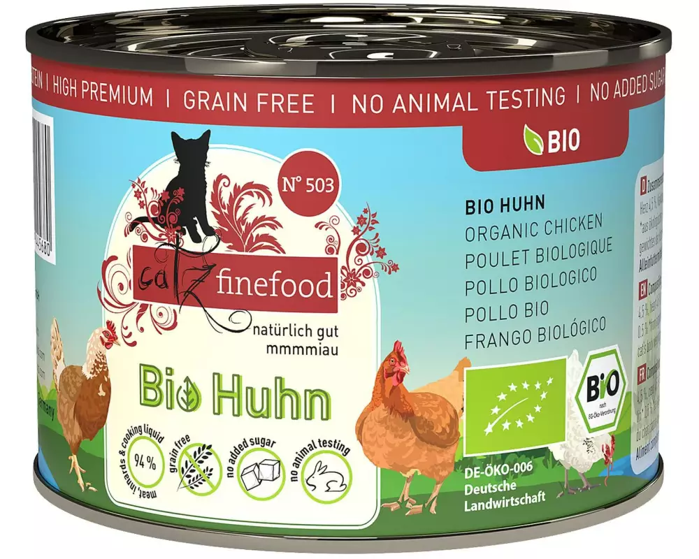 catz finefood Nassfutter Bio No.503 Huhn, 200 g