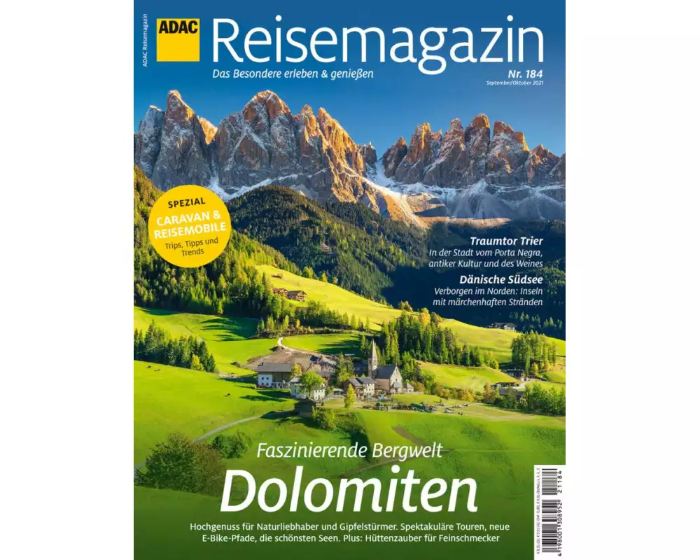 ADAC Reisemagazin 08/21 mit Titelthema Dolomiten