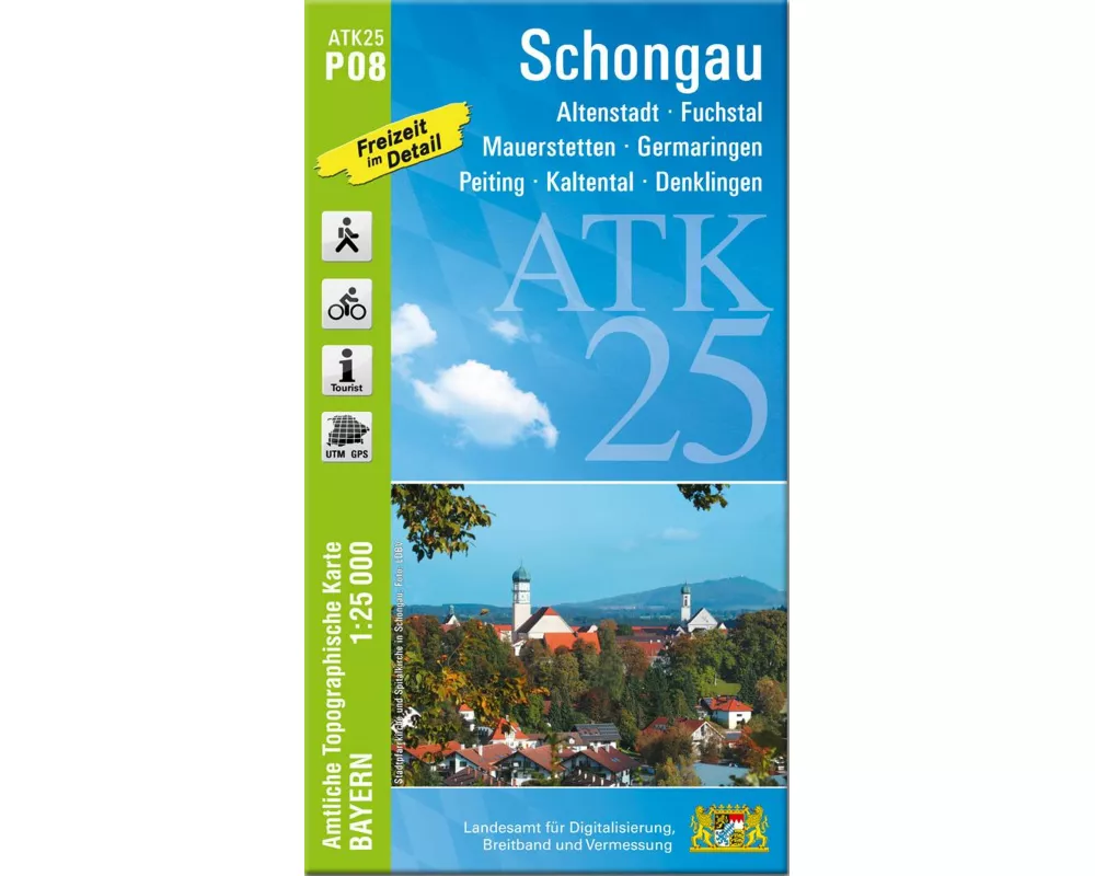ATK25-P08 Schongau (Amtliche Topographische Karte 1:25000)