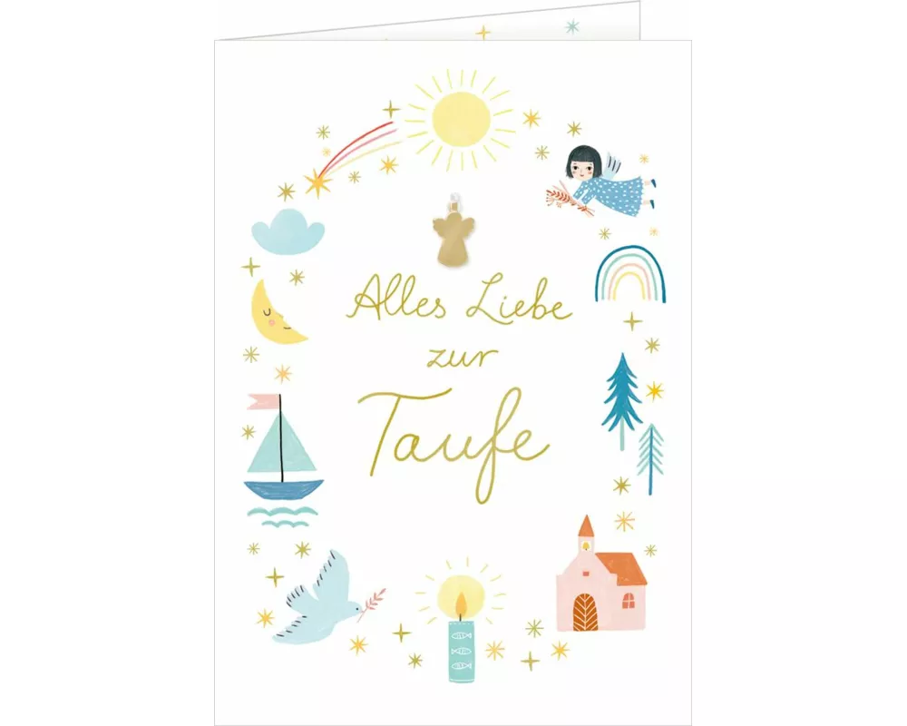 Grußkarte - Alles Liebe zur Taufe