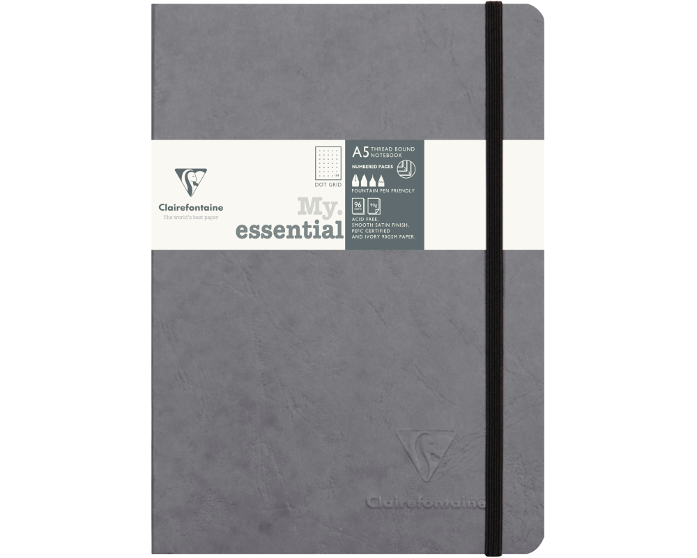 CLAIREFONTAINE AgeBag MyEss A5 793435C Notizbuch dot grau 96 Bl