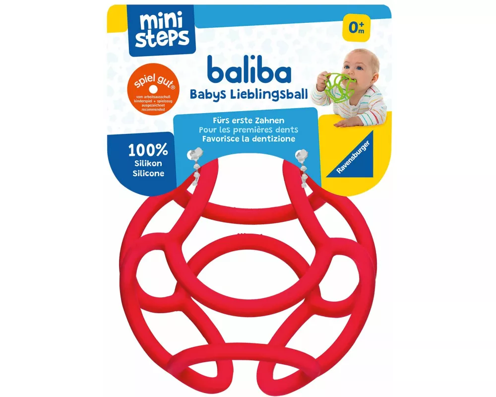 ministeps baliba - Babys Lieblingsball rot - ab 0 Monate
