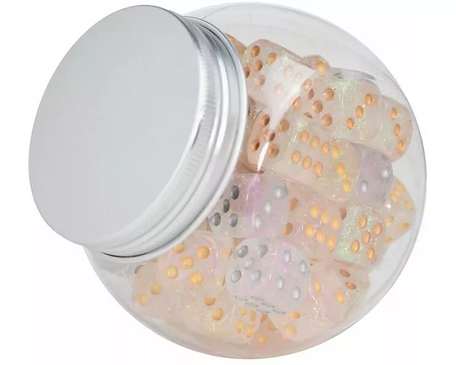 Würfel-Dose 16mm Shimmery / 60 Stk