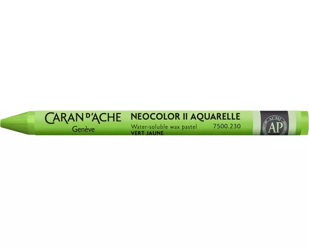 Caran d'Ache Wachsmalstifte Neocolor 2 wasservermalbar Gelbgrün
