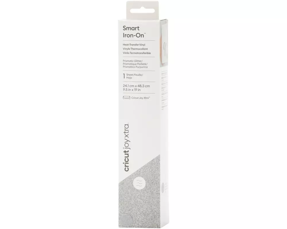 Cricut Aufbügelfolie Joy Xtra Smart 24.1 x 48.3 cm, Silber Glitzer