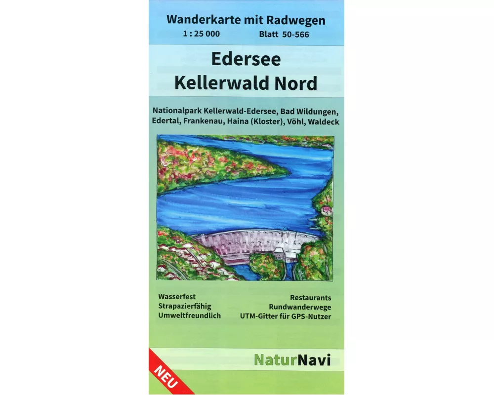 Edersee - Kellerwald Nord, Blatt 50-566, 1 : 25 000