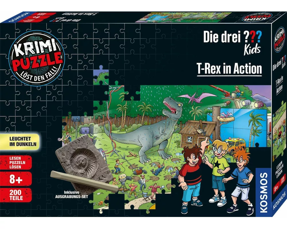 Krimipuzzle Die drei ??? Kids T-Rex in Action