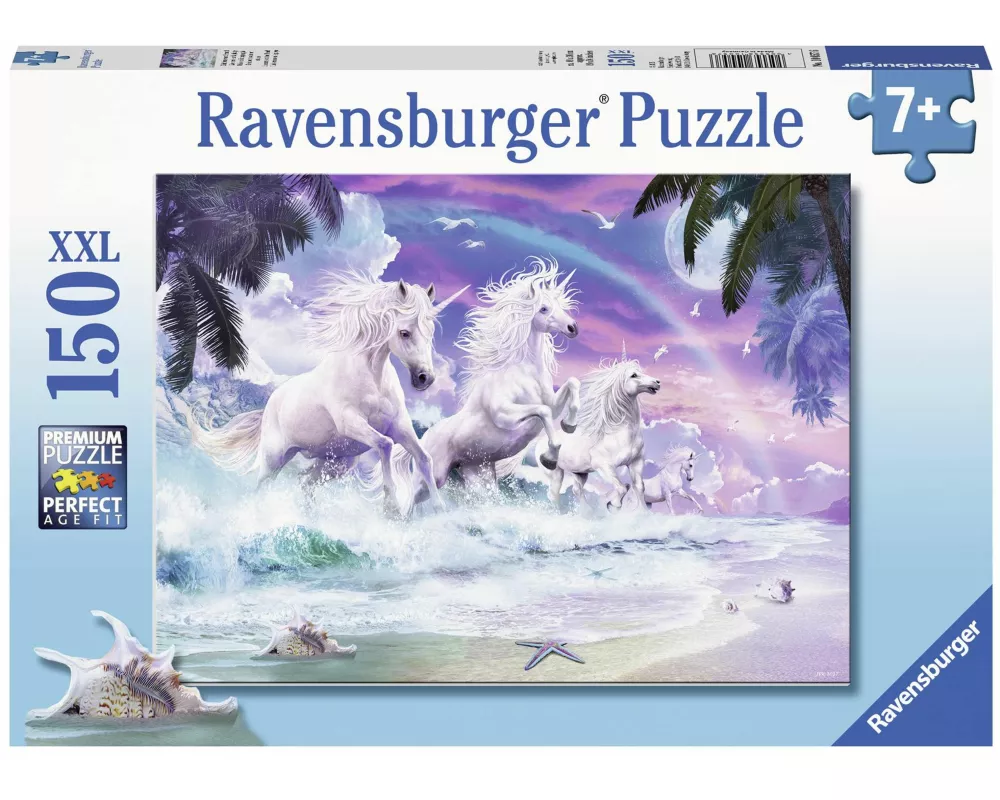 Kinderpuzzle 150 XXL Teile - Einhörner am Strand