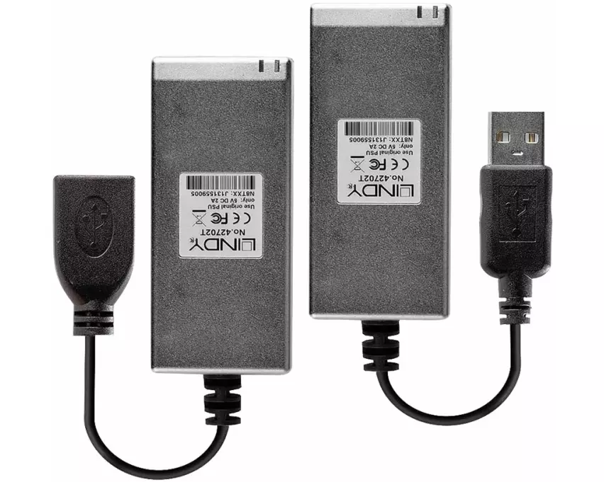 LINDY USB 2.0 MM Fibre Optic Extender 200m