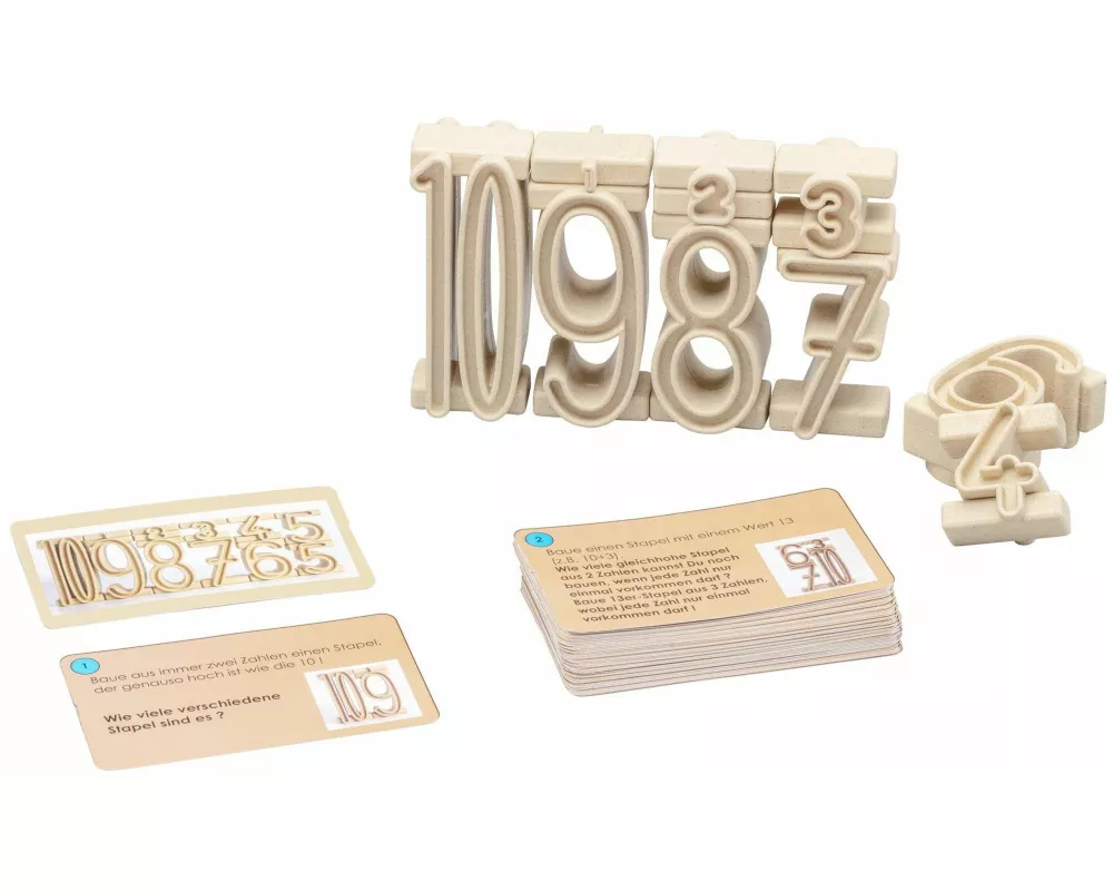 Aufgabenkärtchen für die Stapelzahlen