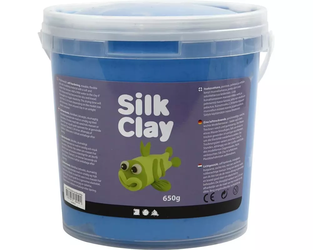 Creativ Company Modelliermasse Silk Clay 650 g, Blau