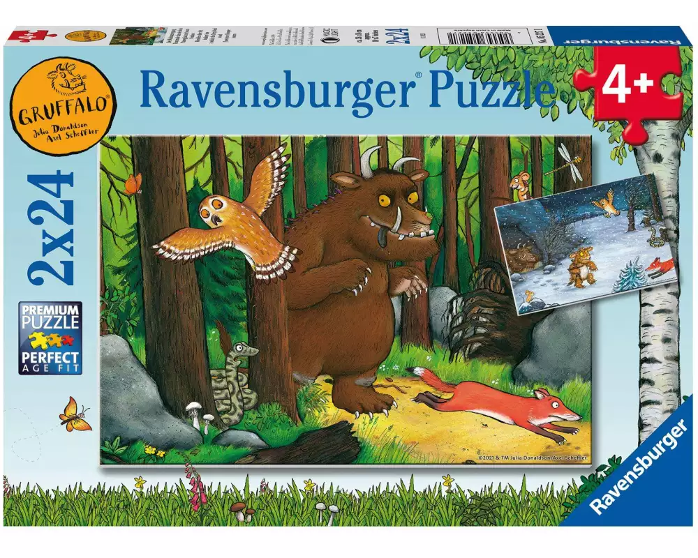 Kinderpuzzle 2x24 Teile - Der Grüffelo - Der Waldspaziergang
