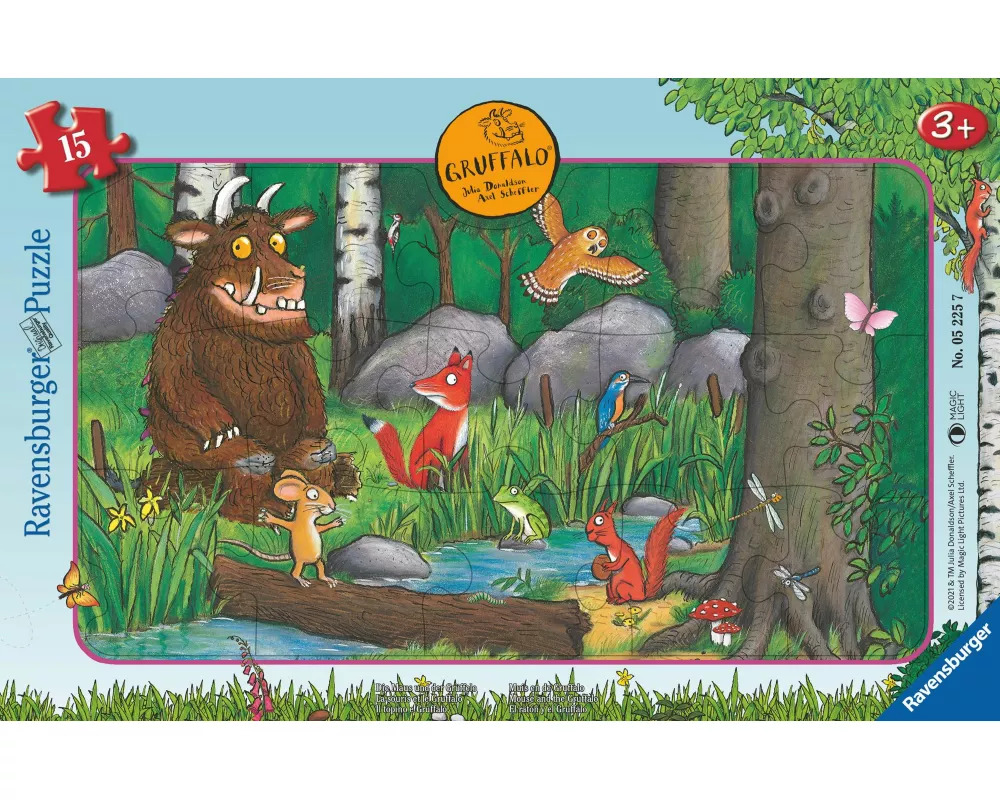 Kinderpuzzle 15 Teile - Der Grüffelo - Die Maus und der Grüffelo