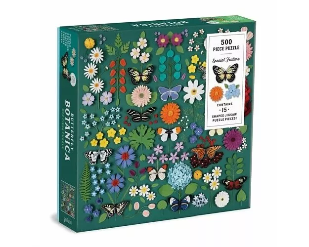 Butterfly Botanica 500 Piece Puzzle with Shaped Pieces