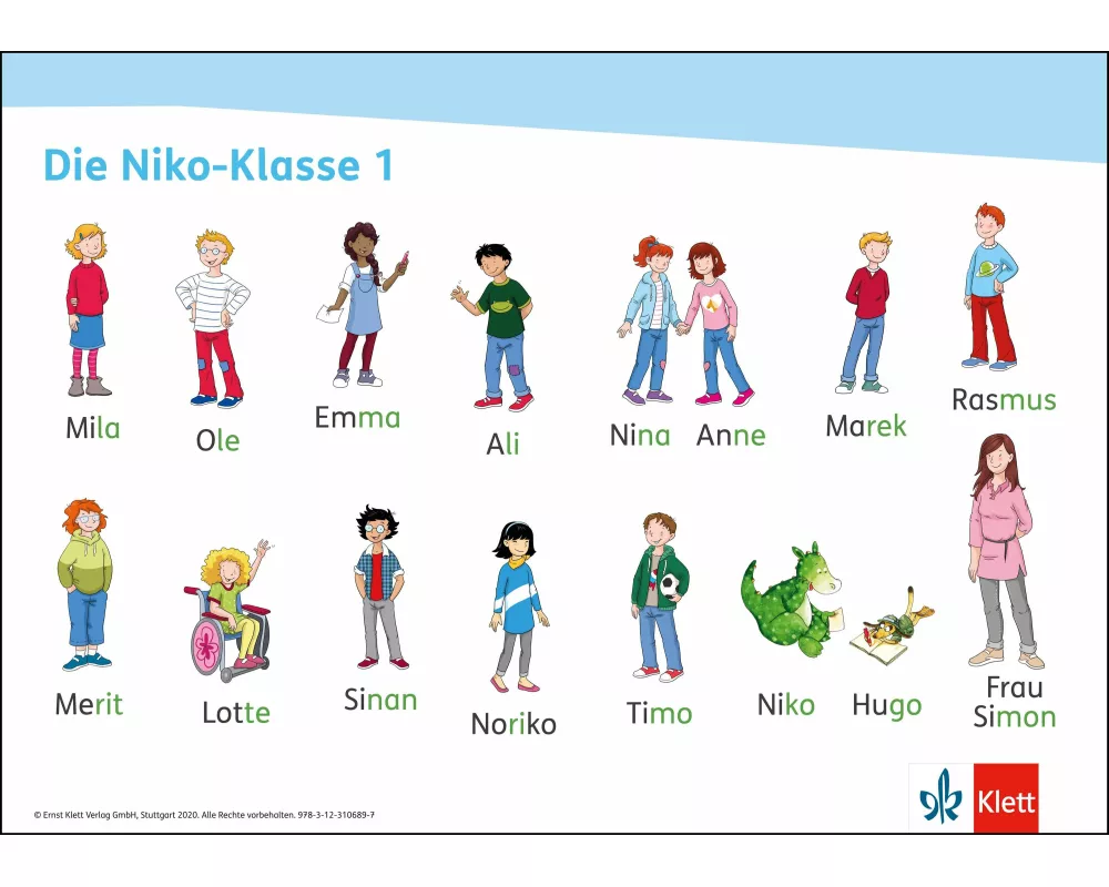 Niko 1. Laut- und Methodenposter (VE 6) Klasse 1