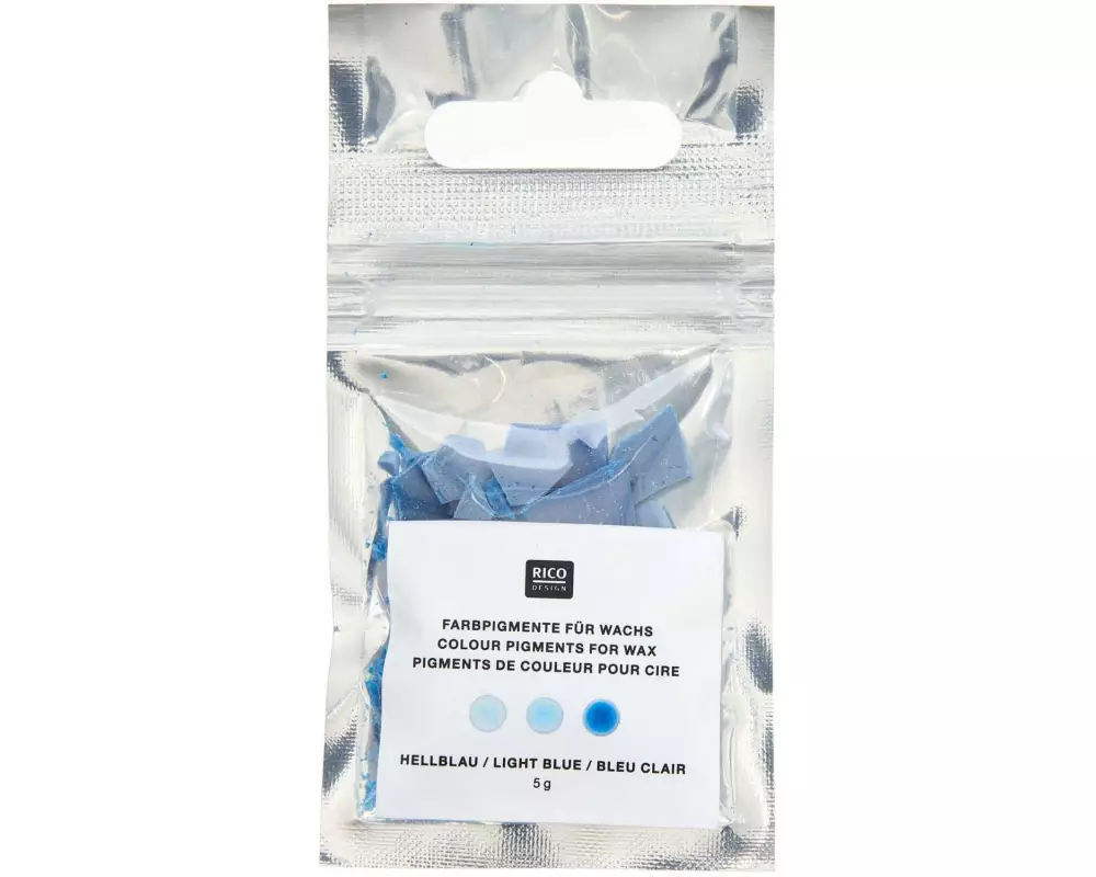 Rico Design Wachsfarben Kerzenfarbe 5 g, Hellblau