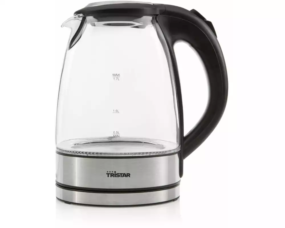 Tristar Wasserkocher WK-3377 1.7 l, Silber/Transparent