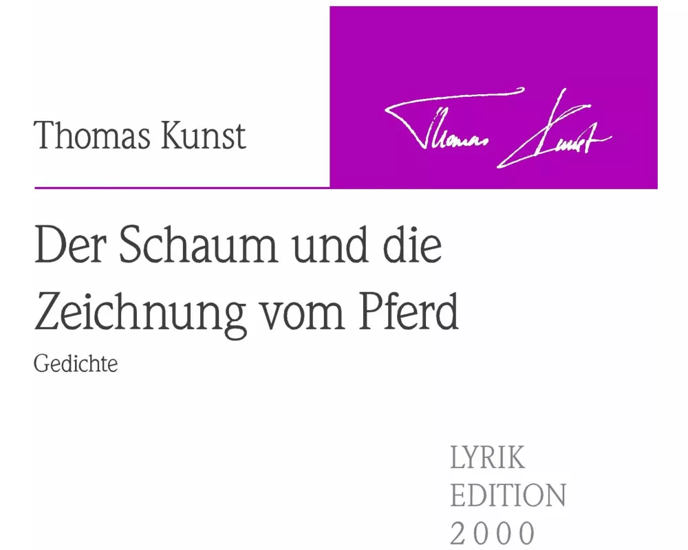 Der Schaum und die Zeichnung vom Pferd